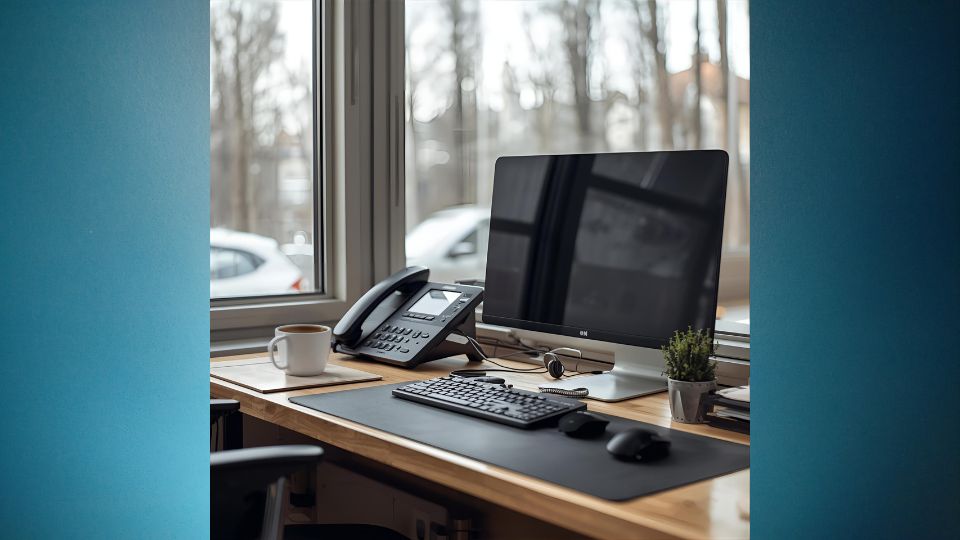 Hyla AERA ilmanraikastin - Toimisto, jossa Hyla AERA raikastaa ilman ja valaisee tilan rauhallisesti.