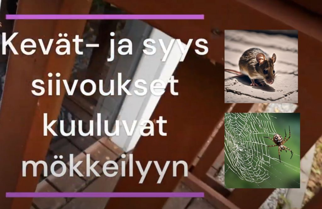Mökkien syksy- ja kevätsiivous on erittäin tärkeää varsinkin keväällä.