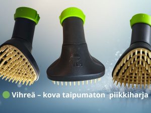 HYLA kovapiikkinen puhdistusharja vihreä, pyöristetyt muovipiikit