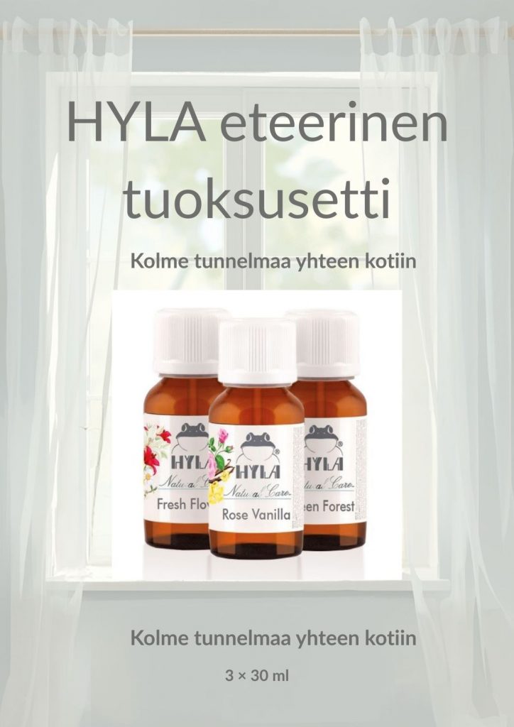 17456 Hyla eteerinen tuoksusetti – Rose Vanilla, Green Forest ja Fresh 